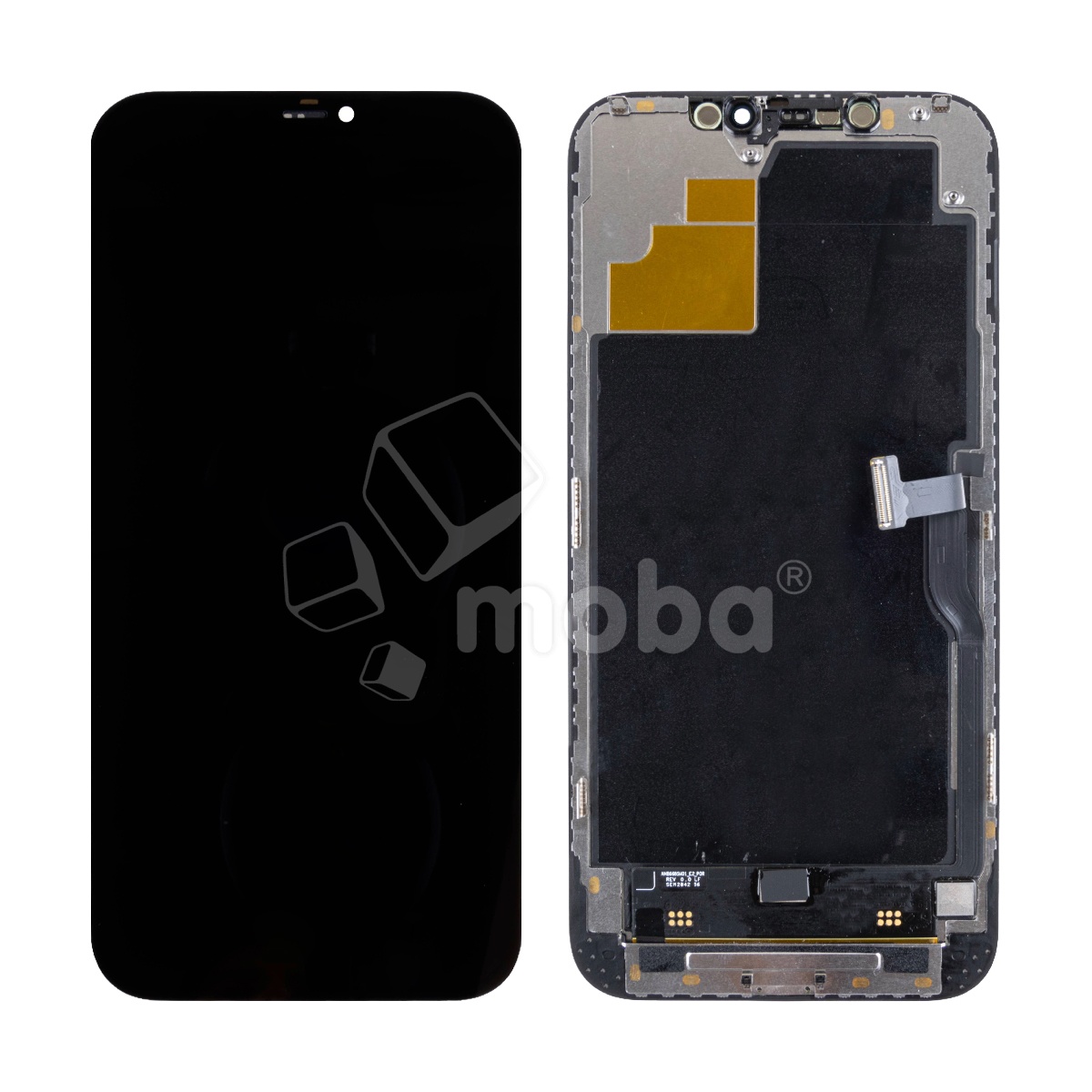 Дисплей для iPhone 12 Pro Max (A2411) в сборе с тачскрином Черный - DD (Soft OLED, Full HD COF, 650 Кд/м²) (с верификацией = с привязкой без ошибки)