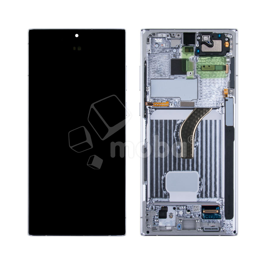 Дисплей для Samsung Galaxy S22 Ultra (S908B/S908E/S9080) модуль с рамкой Белый - OR (SP)