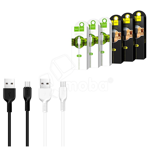Кабель USB - MicroUSB Hoco X20 (2.4A, 2 м) Черный