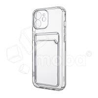 Чехол-накладка для iPhone 12 (с защитой камеры, карманом для карт, прозрачный)