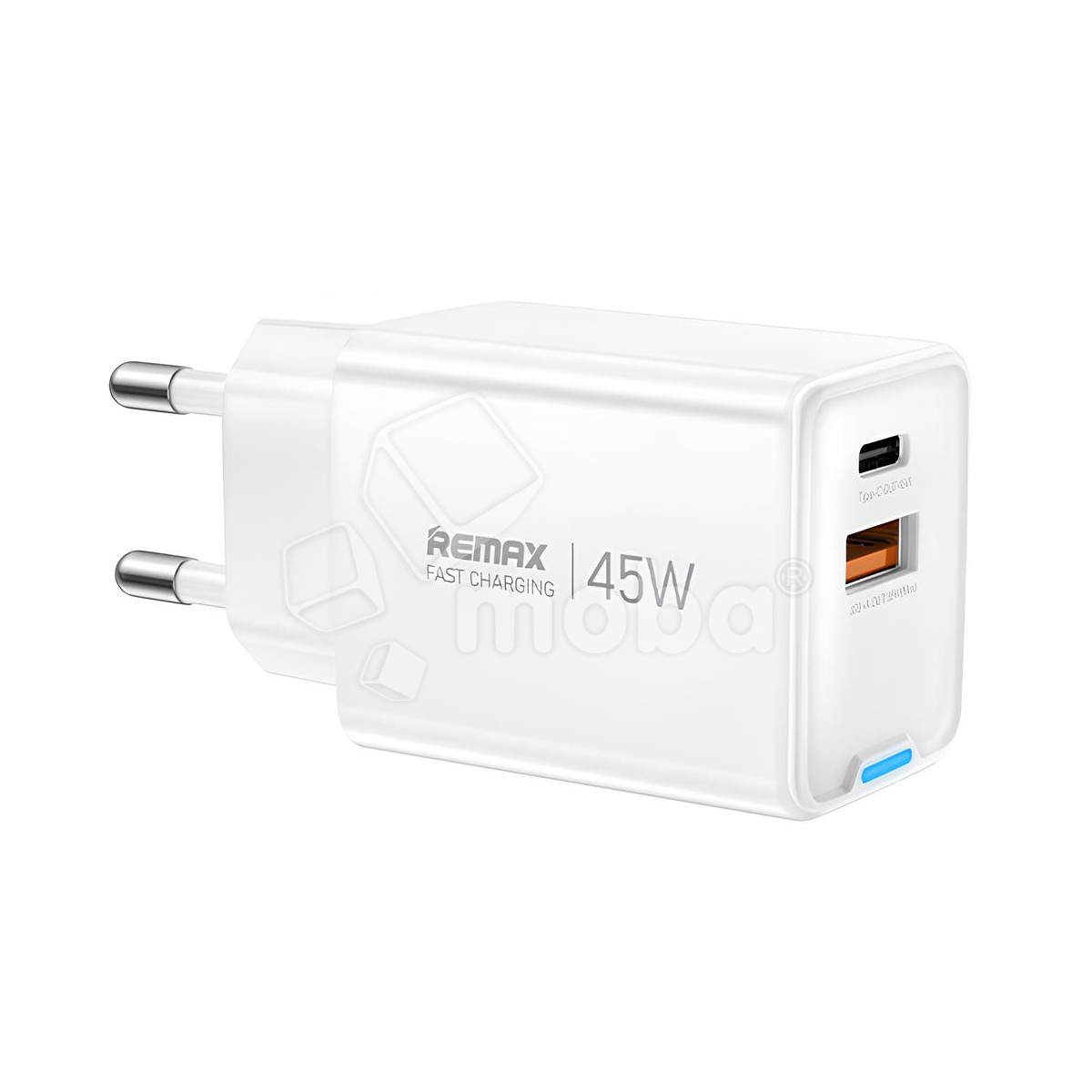 Сетевое зарядное устройство USB/Type-C Remax CA05 (45W, QC4.0, PD, 2 порта, GaN) Белый