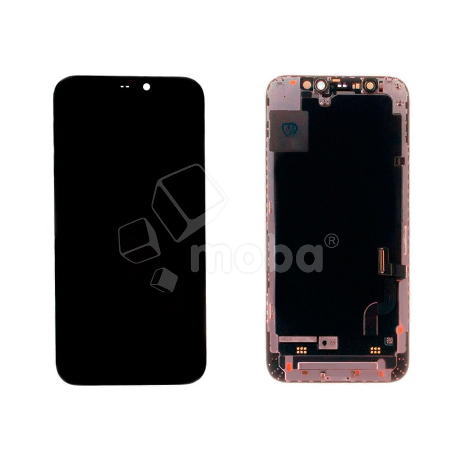 Дисплей для iPhone 12 mini (A2399) в сборе с тачскрином Черный - (Hard OLED, HD+ COF, 650 Кд/м²) (площадка под IC)