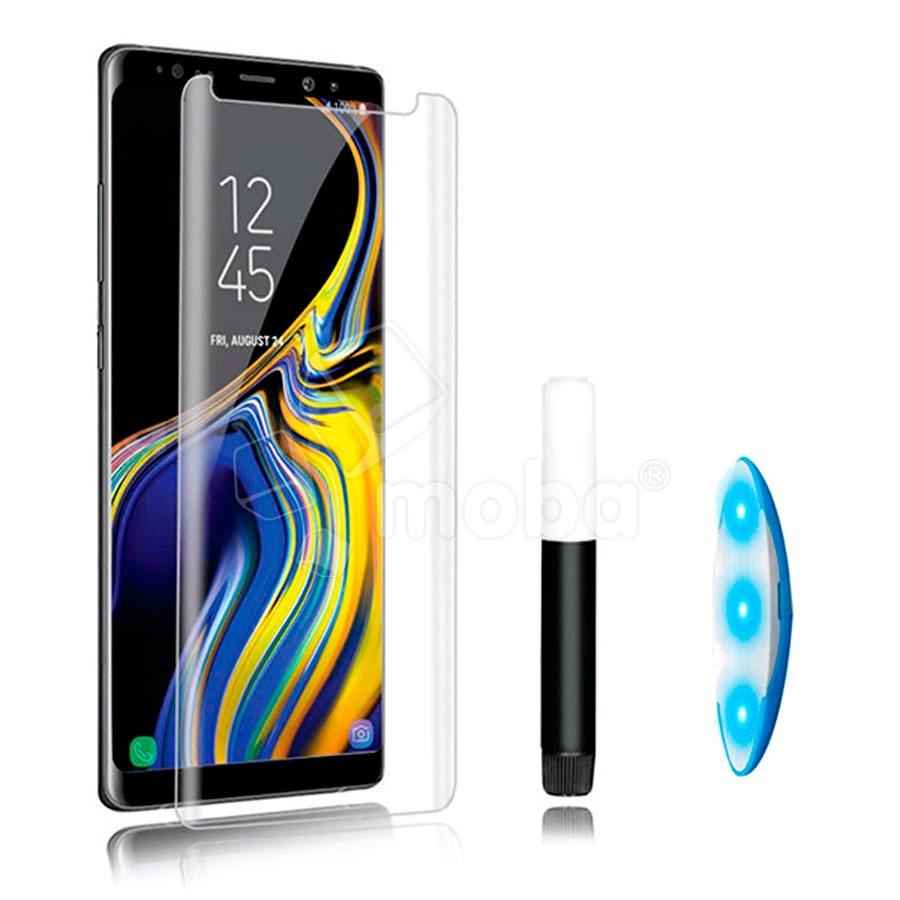 Защитное стекло "UV комплект" для Samsung Galaxy S21 Ultra (G998B) (клей, лампа)