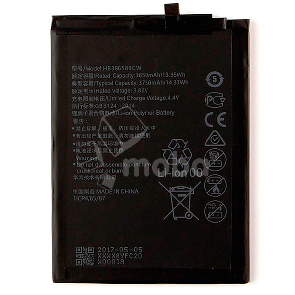 Аккумулятор для Huawei P10 Plus/Mate 20 Lite/Nova 3/Play/20 (HB386589ECW)
