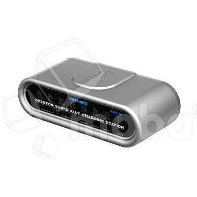 Зарядная станция Mechanic E-Power Pro (200W, 8 портов 2USB-QC3.0/6Type-C-PD, Qi 15W, LCD)