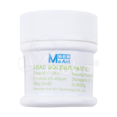 Паста паяльная MaAnt MY-58A (50 г, низкотемпературная 158°C, бессвинцовая)