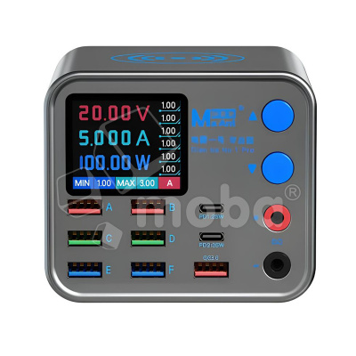 Зарядная станция MaAnt DianBa No.1 Pro (200W, 9 портов, беспроводная зарядка 10W, дисплей)