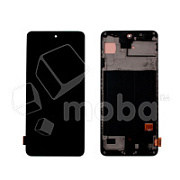 Дисплей для Samsung Galaxy A51 (A515F) модуль с рамкой Черный - (AMOLED)